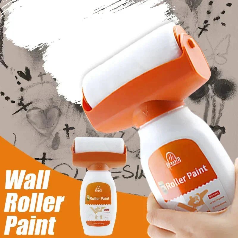 Antibacterial Wall Paint – Strong Repair Latex Paint with Roller Brush for Living Room & Kitchen - Dis & Dat Shop