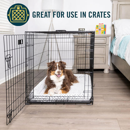 Bolster Mat Dog Bed & Crate Mat (Plush & Versatile Washable Dog Bed Perfect Dog Crate Mat and Calming Dog Bed) Small Dog Bed Size Measures 18" X 24" - Dis & Dat Shop