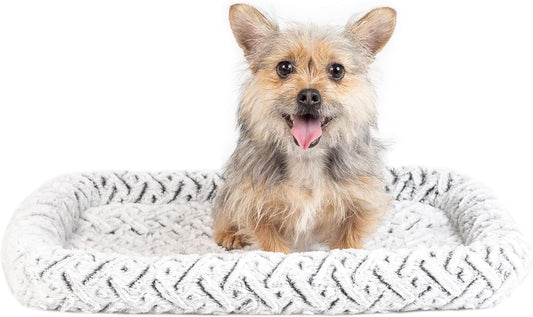 Bolster Mat Dog Bed & Crate Mat (Plush & Versatile Washable Dog Bed Perfect Dog Crate Mat and Calming Dog Bed) Small Dog Bed Size Measures 18" X 24" - Dis & Dat Shop