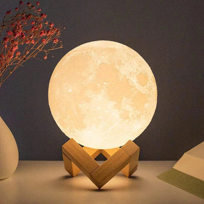 D5 Starry Moon Lamp 8Cm - LED Night Light with Stand, Perfect for Bedroom Decor and Gifts - Dis & Dat Shop