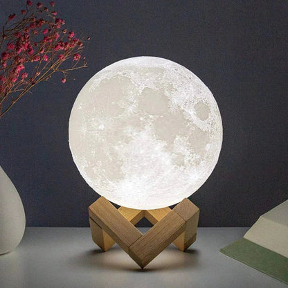 D5 Starry Moon Lamp 8Cm - LED Night Light with Stand, Perfect for Bedroom Decor and Gifts - Dis & Dat Shop