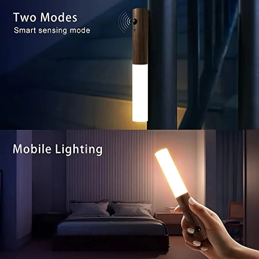 Intelligent Human Body Induction LED Night Light – Rechargeable Wall Light for Corridor, Cabinet, and Toilet - Dis & Dat Shop