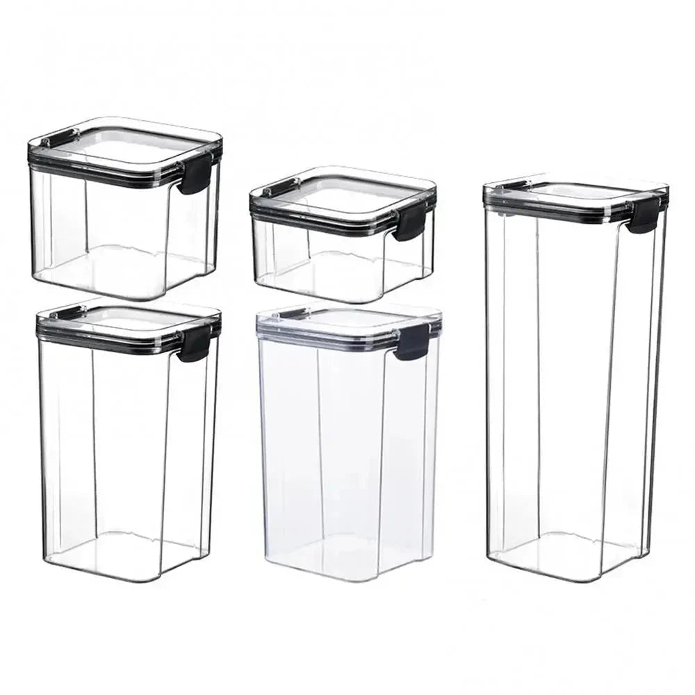 Multipurpose Food Storage Containers Set - Clear Jars with Lids for Cereal, Candy, and Dry Goods - Dis & Dat Shop