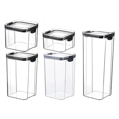 Multipurpose Food Storage Containers Set - Clear Jars with Lids for Cereal, Candy, and Dry Goods - Dis & Dat Shop