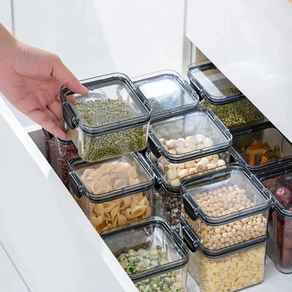 Multipurpose Food Storage Containers Set - Clear Jars with Lids for Cereal, Candy, and Dry Goods - Dis & Dat Shop