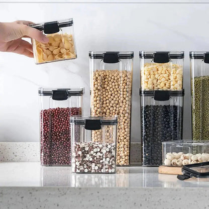 Multipurpose Food Storage Containers Set - Clear Jars with Lids for Cereal, Candy, and Dry Goods - Dis & Dat Shop