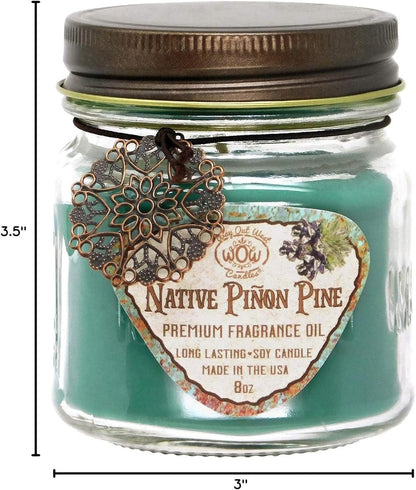 Way Out West Scented Candles in Piñon Pine & Vanilla De Leche - Gift Ready, Boxed Set of 2 Jar Candles - Fragrant, Long Lasting Soy Wax Blend - Delightful Soothing Fragrances for a Warm, Cozy Home - Dis & Dat Shop