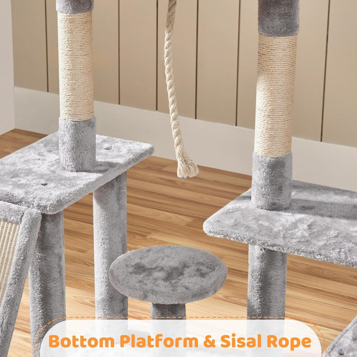 Yaheetech 53" Cat Tree — Multi-Level Play Tower for Indoor Cats - Dis & Dat Shop
